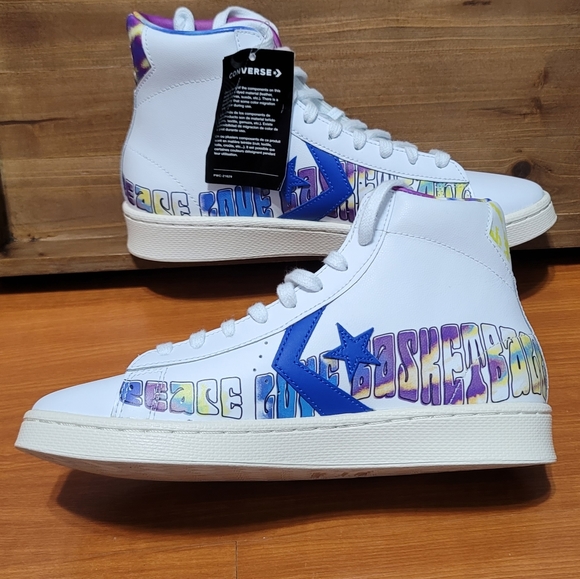 pro leather peace love basketball